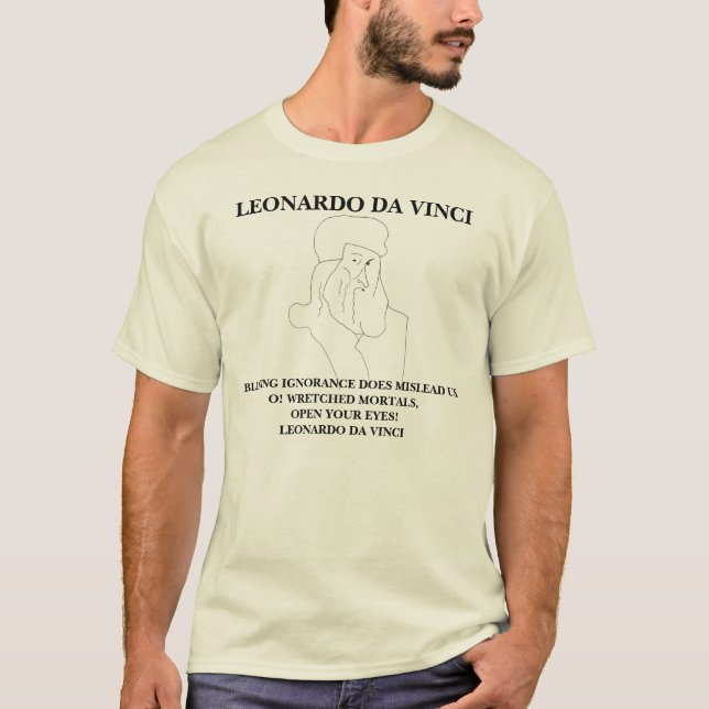 LEONARDO DA VINCI - CITAÇÕES - CAMISA (Frente)