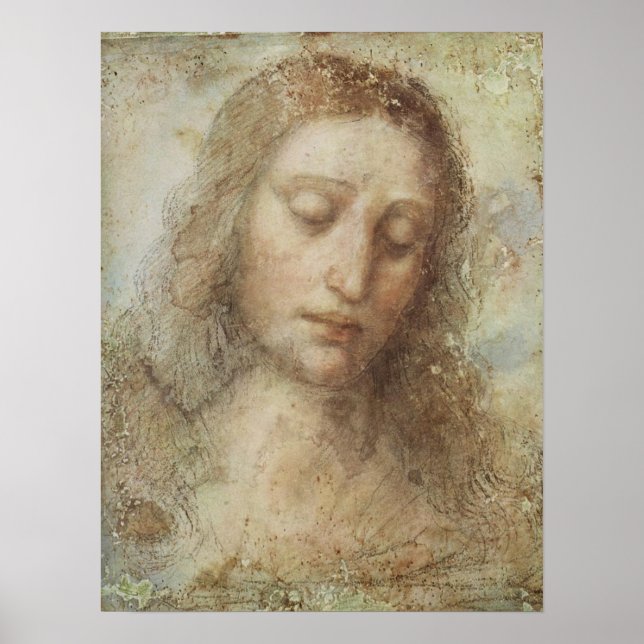 Leonardo da Vinci Head of Christ Poster (Frente)
