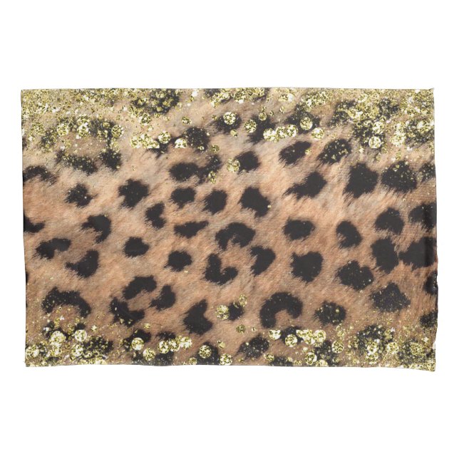 Leopard Cheetah Animal Imprime Dourada Glitter Mod (Frente)