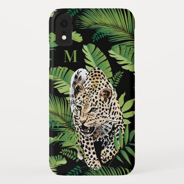 Leopard Ilustração de capas de telefone de monogra (Verso)