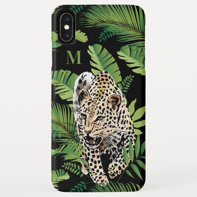 Leopard Ilustração de capas de telefone de monogra (Verso)