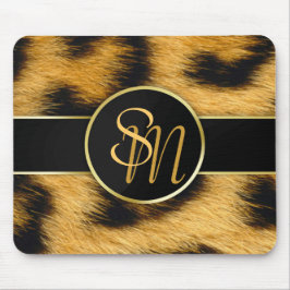 Leopard Imprime Monograma - Mousepad