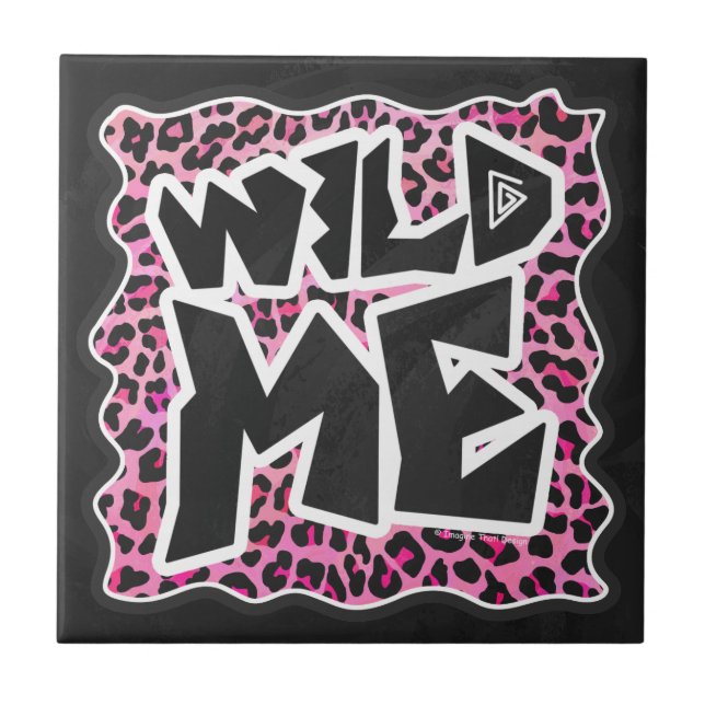 Leopard me Wild Black and Hot Pink Design (Frente)