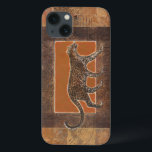 Leopard on Orange and Brown Background<br><div class="desc">Norman Wyatt has an amazing collection of art capturing the beauty of animals. The background is Africa-themed,  with sharp oranges and browns and the drawing of a leopard on top of it blends perfectly with it. Enjoy nature's finest with this image today.</div>