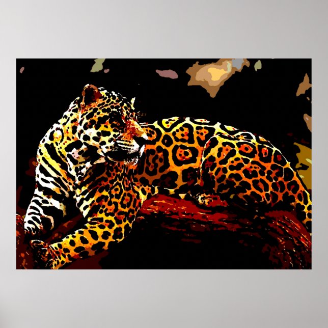 Leopard Poster Impressão - Posters de animais selv (Frente)