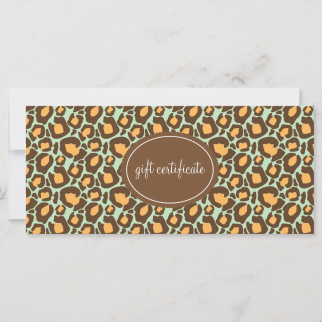 Leopard Print Boutique Style - Certificados de Pre (Frente)
