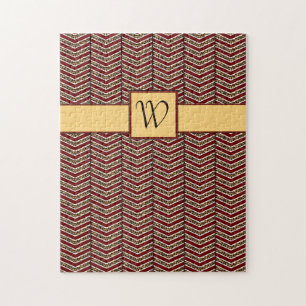 Leopard Print Chevron Quebra-cabeça