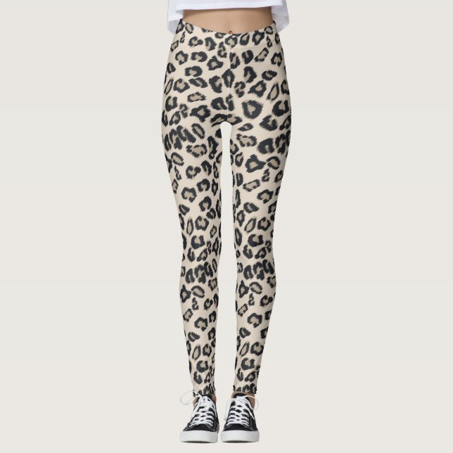 Leopard Print Leggings para mulheres (Frente)