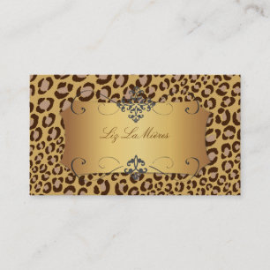 Leopard spots aux naturelle / cartões de visitas