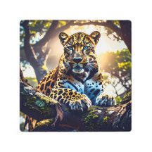 - Leopardo Abstrato na Árvore – Vida Selvagem Ousa