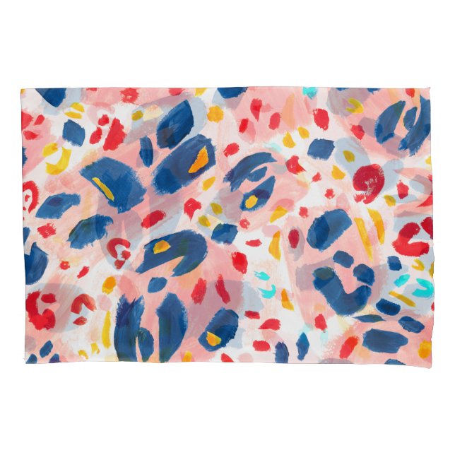 Leopardo: cor d'água pintada à mão. (Frente)