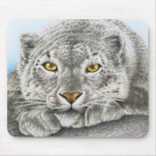 Leopardo de neve Mousepad