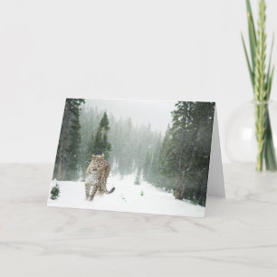 LEOPARDO dobrado NOTECARD do cartão de nota