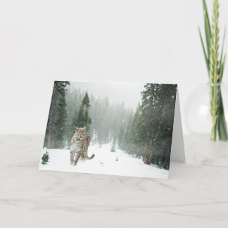 LEOPARDO dobrado NOTECARD do cartão de nota