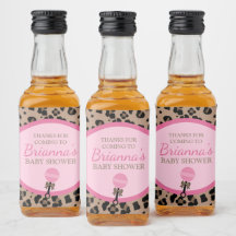 Leopardo e Chá de fraldas rosa