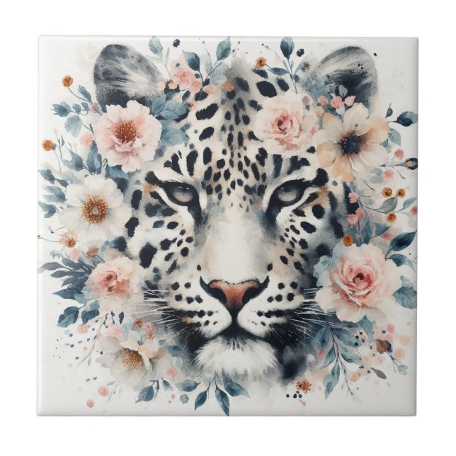 Leopardo e rosas (Frente)