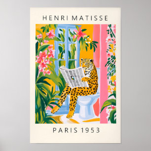 Leopardo Em Um Banheiro, Poster De Banheiro Engraç