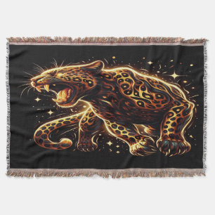 Leopardo em um Cobertor de Lançamento