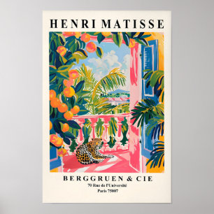 Leopardo Em Uma Varanda, Impressão De Matisse, Dec