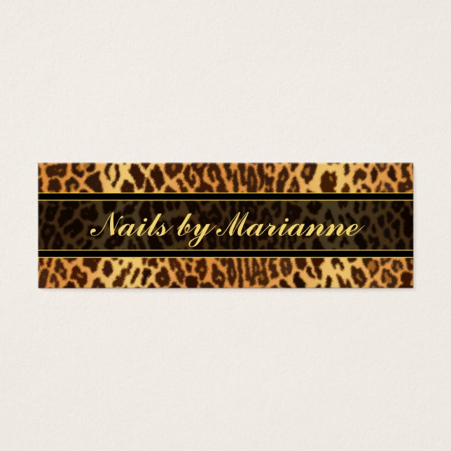 Leopardo Faux Impressão Animal (Frente)