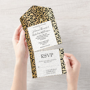 Leopardo Glitor Dourado Negro