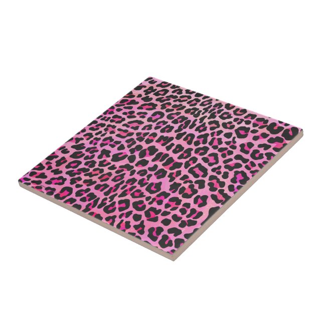 Leopardo, Impressão preto e rosa quente (Lateral)