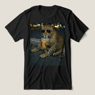 Leopardo Legal Com Óculos De Sol Café Gelado 