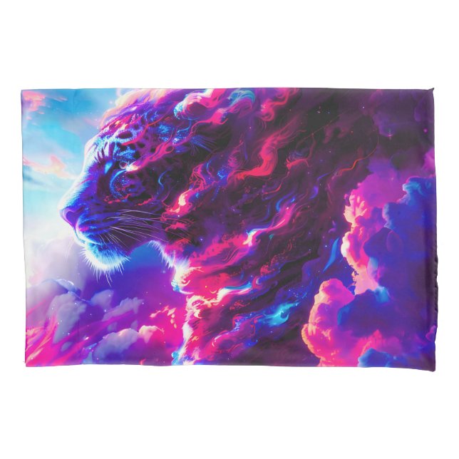 Leopardo Neon Cósmico Futurista (Frente)