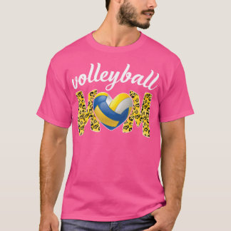 Leopardo Voleibol Mamãe Camisa Mamãe Mãe Mulheres