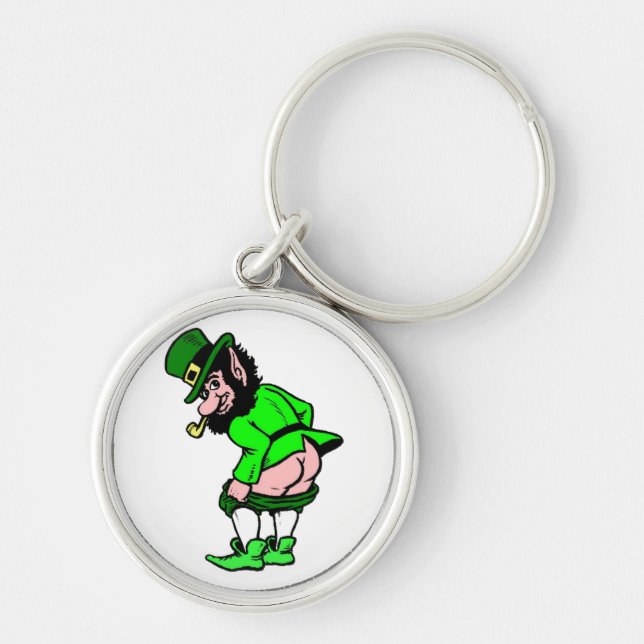 Leprechaun impertinente em seu chaveiro (Frente)