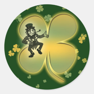 Leprechaun irlandês sorte enlouquece os adesivos