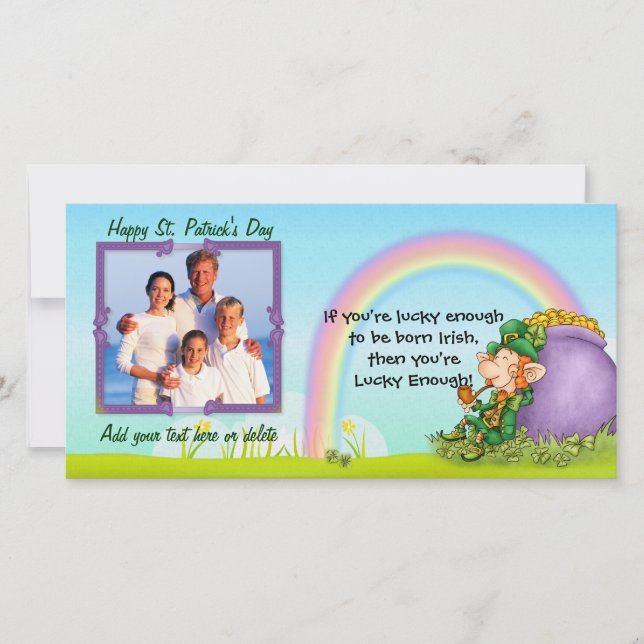 Leprechaun Suficiente - Personalize e adicione fot (Frente)