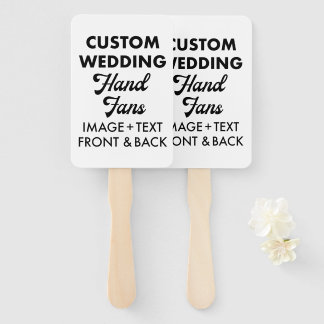 Leque 10 x Fãs personalizadas personalizadas de casament