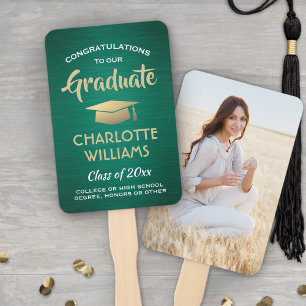 Leque 1 Graduação de Fotografias com Dourado Verde e B