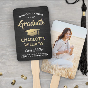 Leque 1 Graduação de Fotografias Dourada e Branca