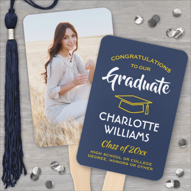 Leque 1 Marinho Elegante para Graduação de Fotografias A (Criador carregado)