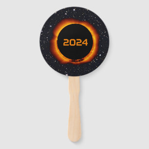Leque 2024 Data de Eclipse Solar Total Céu Estrelado
