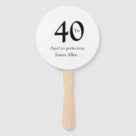 Leque 40 years aged to perfection birthday name simple 