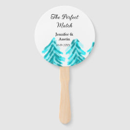 Leque A combinação perfeita do casamento do pinheiro azu