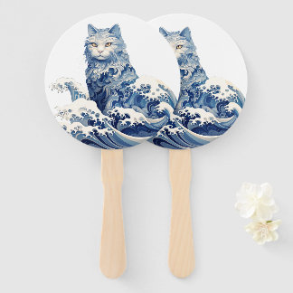 Leque A Onda De Gato De Kanagawa
