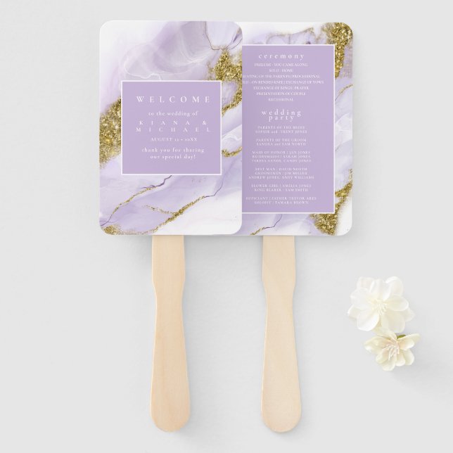 Leque Abstrato da Lavanda Lux Ink ID990 (Frente e Verso)