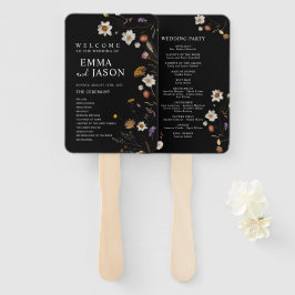 Leque Adesivo de agradecimento de casamento de flor selv