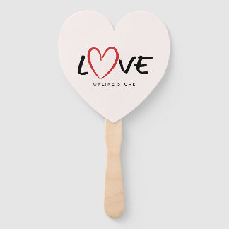 Leque Adesivo de Sorvete de Coração Fofo – Design de Amo
