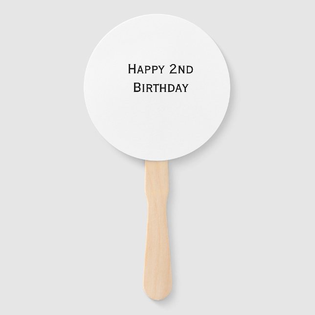 Leque adicionar seu texto personalizado feliz aniversári (Frente)
