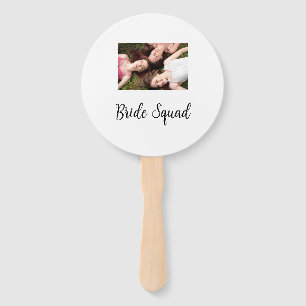 Leque Adicione o seu nome de foto: bridesmaid squad brid