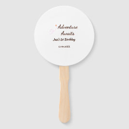 Leque Adventure awaits 1st birthday name date planeretro