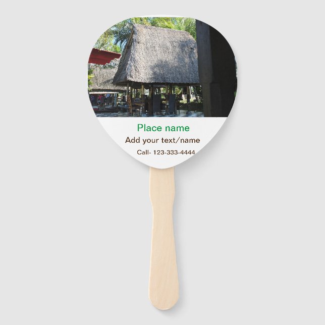 Leque água oceano praia foto adicionar nome texto local  (Frente)