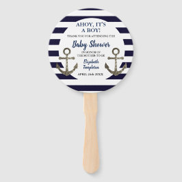 Leque Ahoy, é um Chá de fraldas náutico