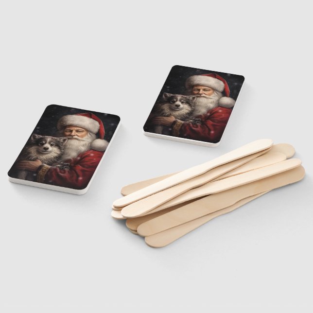 Leque Alaskan Malamute no Natal do Papai Noel (Desmontado)