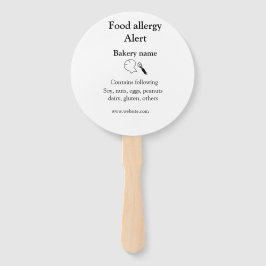 Leque Alerta de alergia de comida adicionar nome texto i